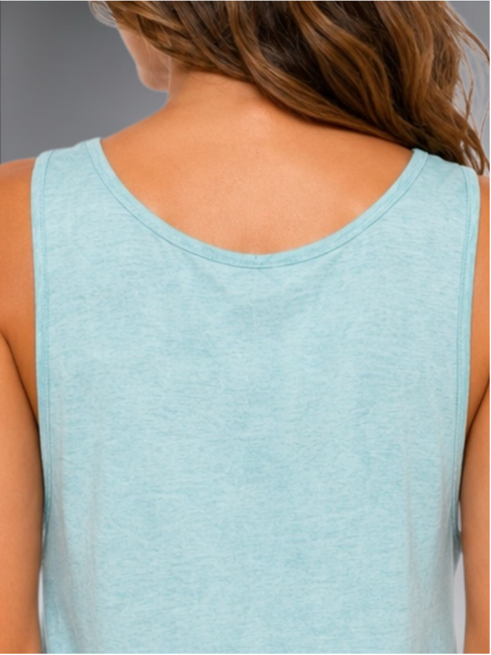 Yak N Yeti Black & Teal Ombré Shark-Bite Tank Tunic – Size M - Picture 8 of 12